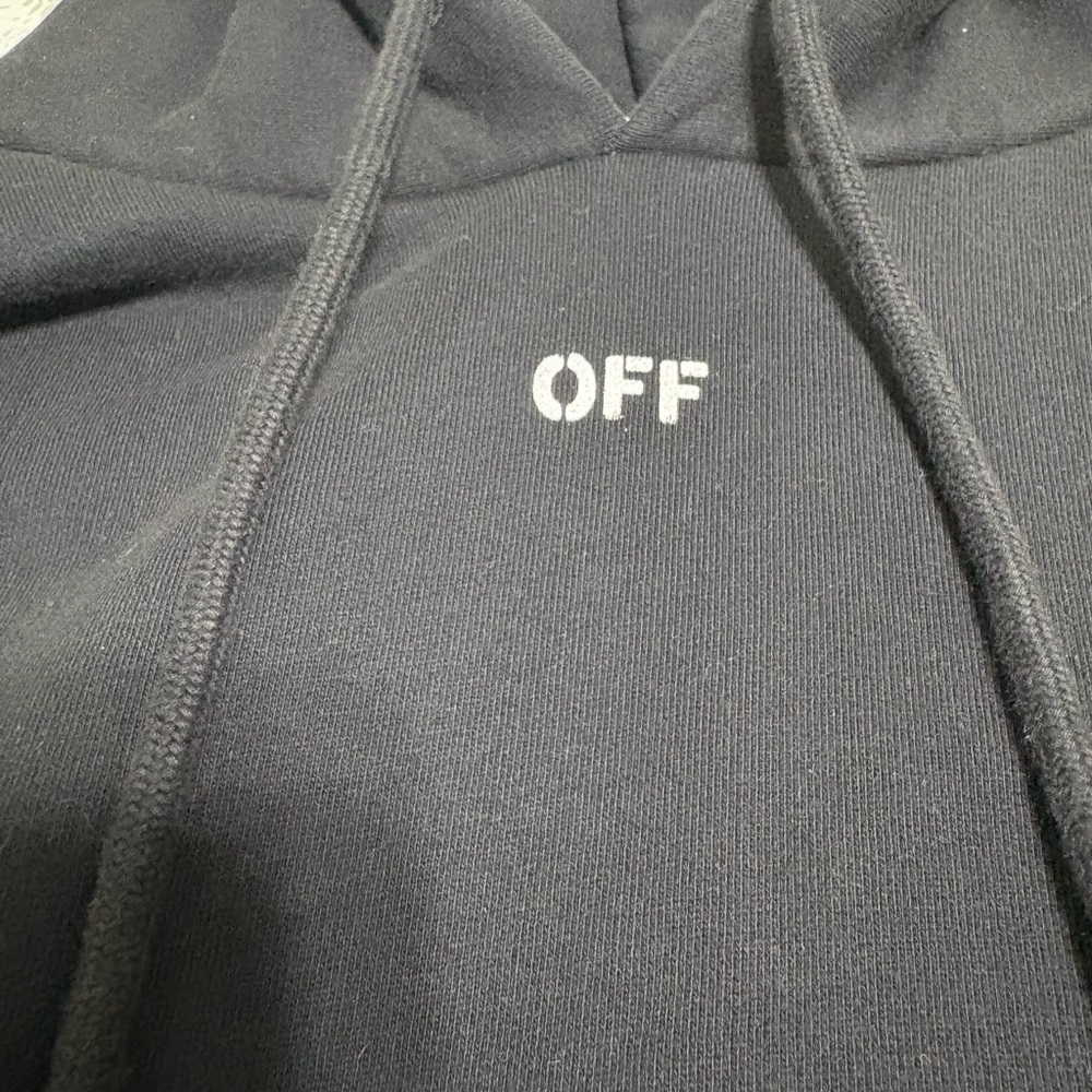 Off-White Black and White Striped Hoodie - Picture 4 of 16